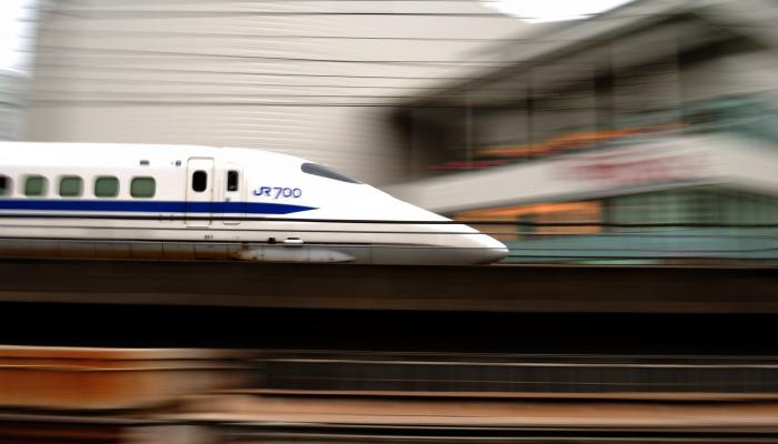 First bullet train in 1964 in Japan