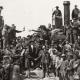 Central Pacific Railroad Company of California President Leland Stanford taps the Golden Spike