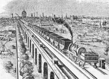 London and Greenwich viaduct and railway